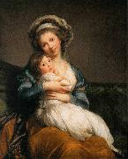 Elisabeth Louise Viegg-Le Brun self portrait with Her Daughter France oil painting artist